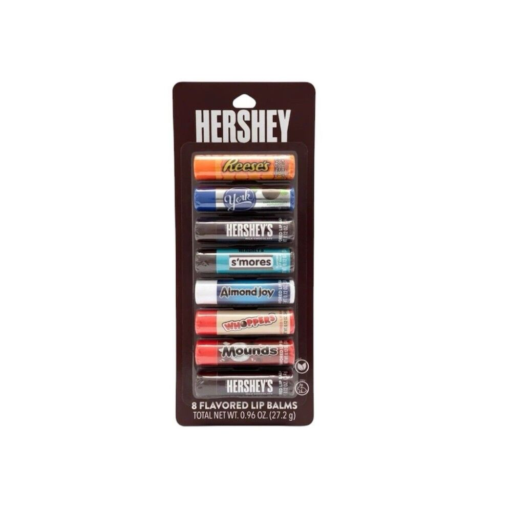Hershey Flavored Lip Balm 8 Pack .96 Oz Each